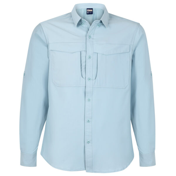 Camisa Salvia Manga Larga Hombre